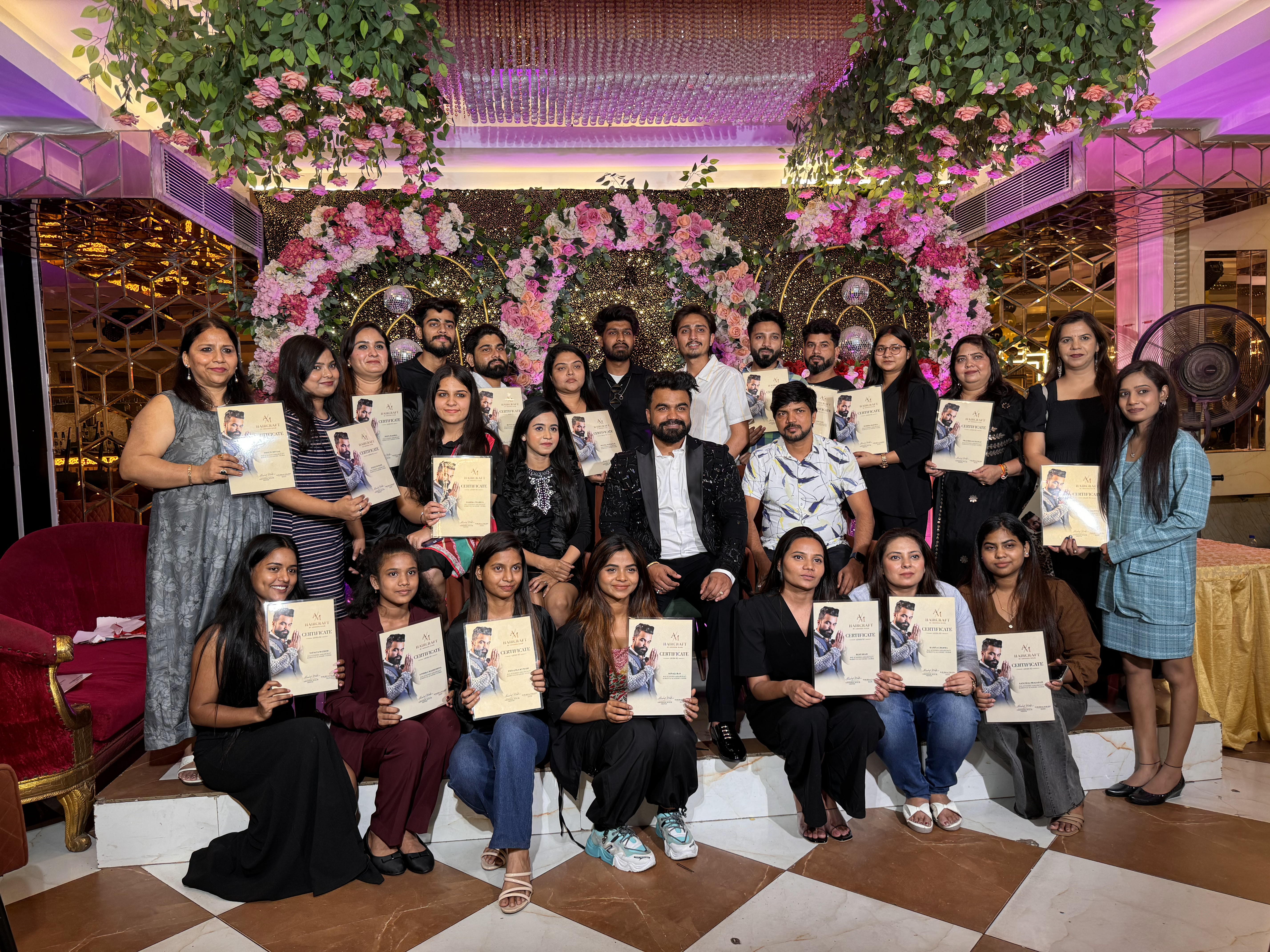 Sonali Ray with her AM Haircraft certification cohort